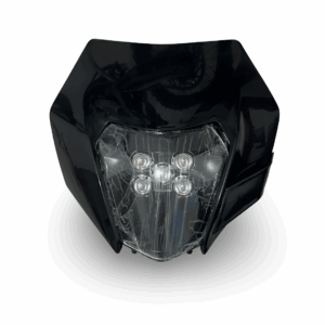 Led Head Light With front Face ( Black ）